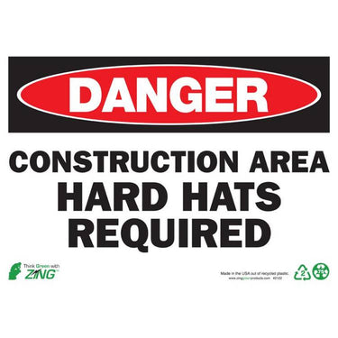 ZING Eco Safety Sign, Danger, 10X14- Model 2122